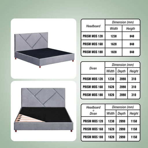 DIVAN 120 PRISM MOSS
