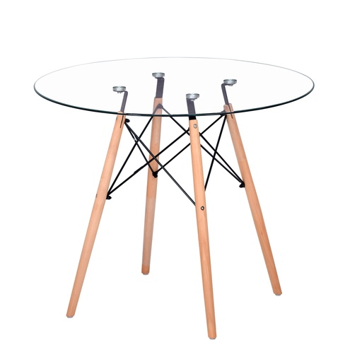GLASS DINING TABLE DIA 80