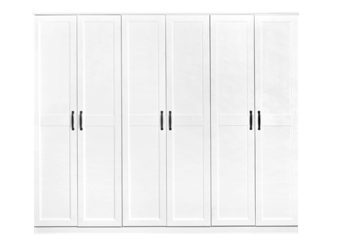 WARDROBE LAVENDER 6 DOORS WHITE